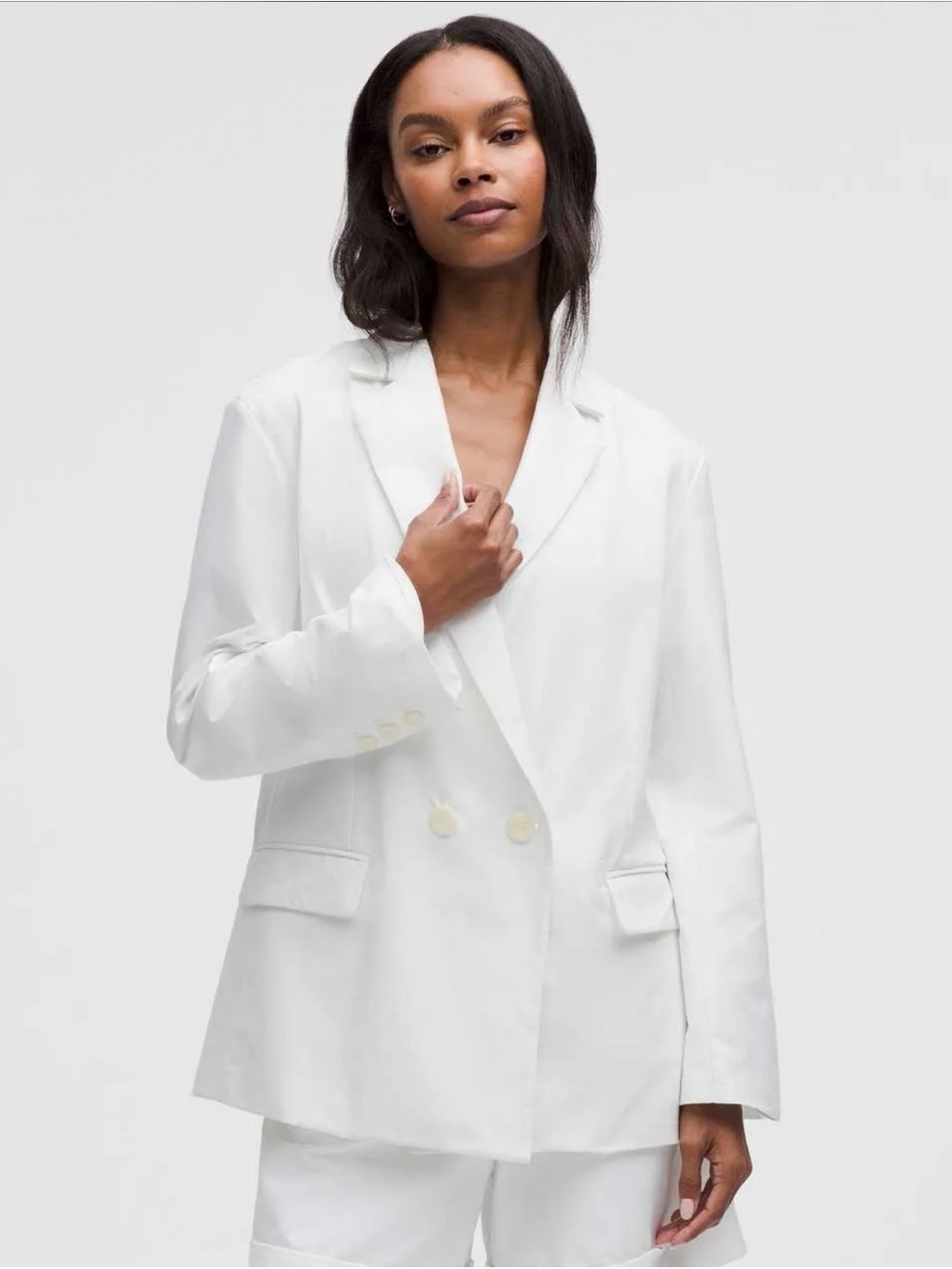 NWT SOLD OUT Lululemon LuluLinen Oversized Blazer – White – $198 Retail
